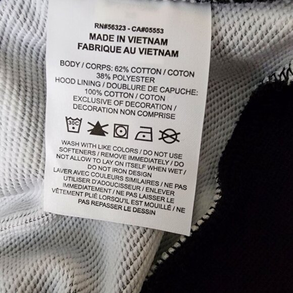 Nike Fly Black & White Tie-Dye Hoodie Sweatshirt Athleisure Active Streetwear XS - Picture 13 of 16